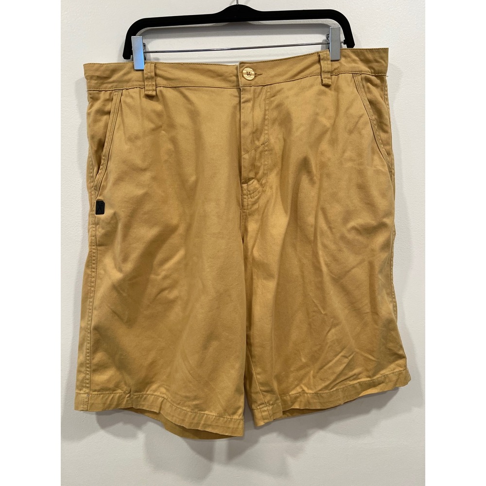 Marc Ecko Cut & Sew Shorts Mens 36 Tan Khaki Excellent Chino 72nd Division
